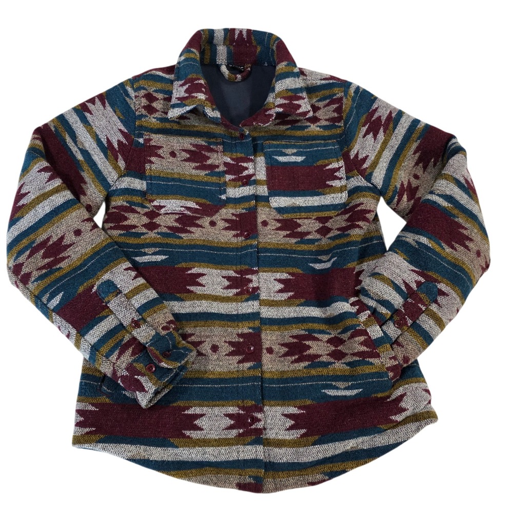 Stoic Aztec Western Print Jacket Womens Multicolor XS Button‎ Up Pockets Lined